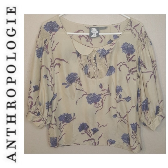Anthropologie Tops - 4/$25 6 Girls from Savoy Silk Floral Peter Pan E